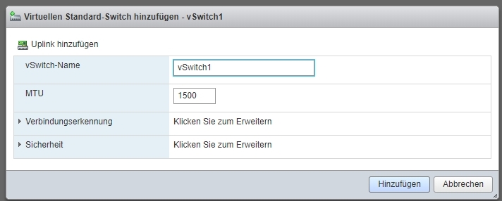 vSwitch erstellen