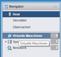 Auswahl virtuelle Maschinen