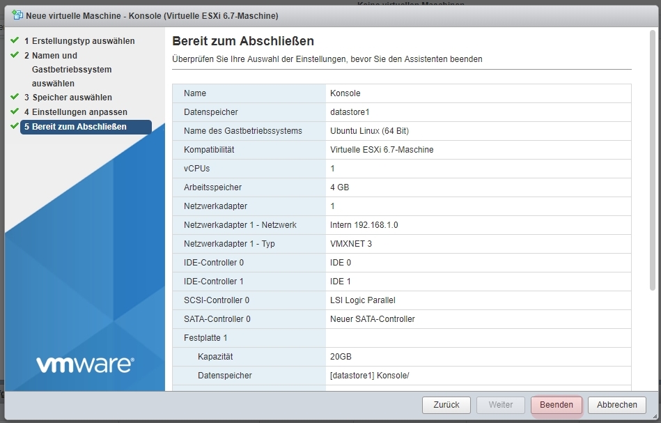 Step 5 Abschluss