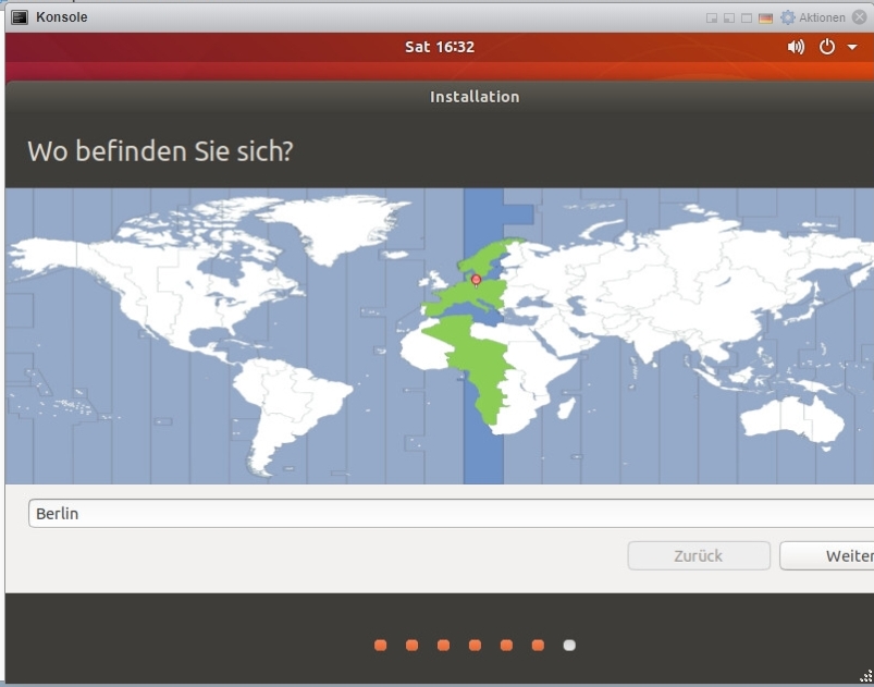 Ubuntu install Länderauswahl